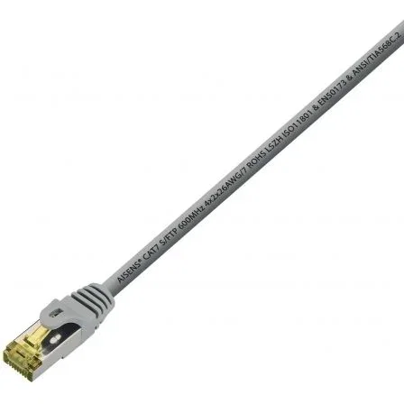 Aisens Cable de Red RJ45 CAT.7 600 MHz S/FTP PIMF LSZH AWG26 - 1 Metro - Color Gris